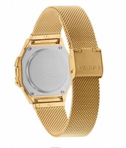 Casio Vintage runde Uhr mit Goldmatt