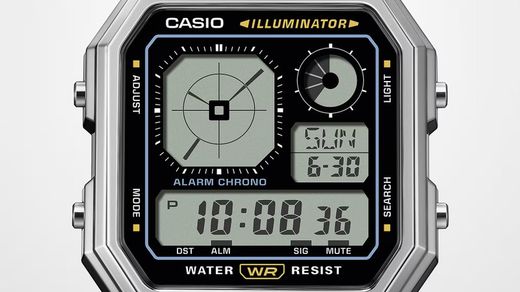 Reloj Casio Vintage Unisex A130WE Silver Black
