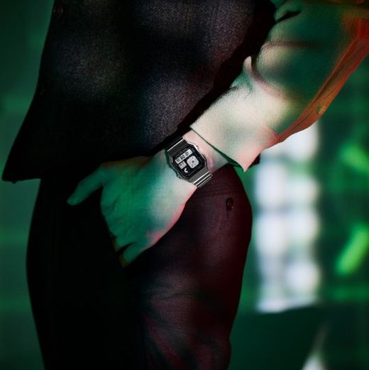 Reloj Casio Vintage Unisex A130WE Silver Black