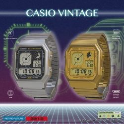 Reloj Casio Vintage Unisex A130WE Silver Black