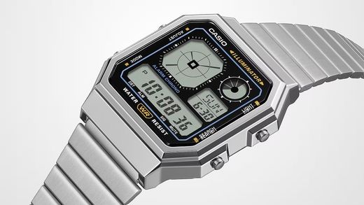 Reloj Casio Vintage Unisex A130WE Silver Black