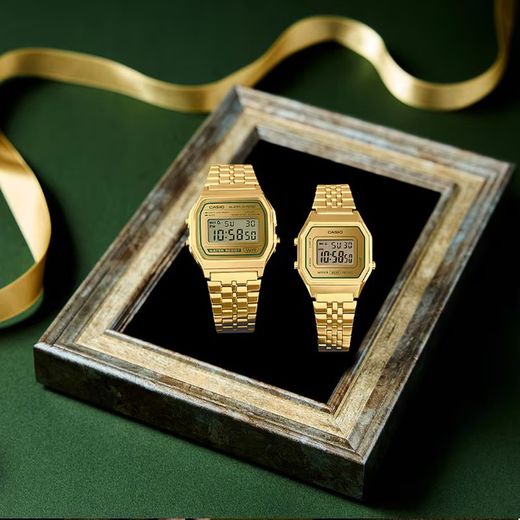 Reloj Casio Vintage Unisex A158WEGV Dorado Green