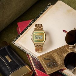 Reloj Casio Vintage Unisex A158WEGV Dorado Green