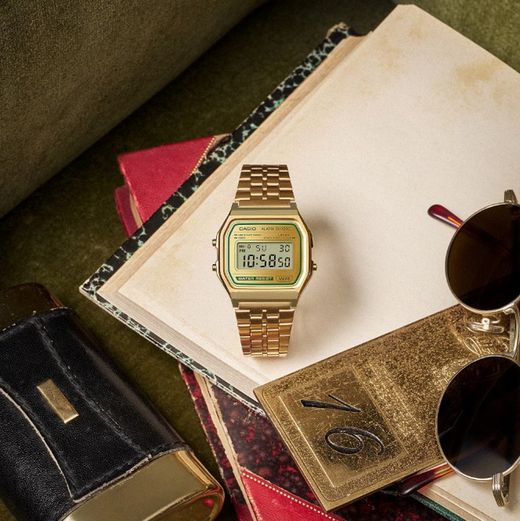 Reloj Casio Vintage Unisex A158WEGV Dorado Green