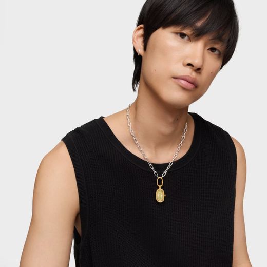 Relógio de pingente oval dourado Tous Hold