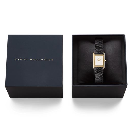 Reloj Daniel Wellington Bound Mini Black Lizard Gold