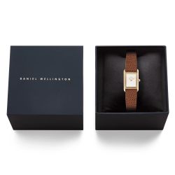 Reloj Daniel Wellington Bound Mini Light Brown Lizard Gold