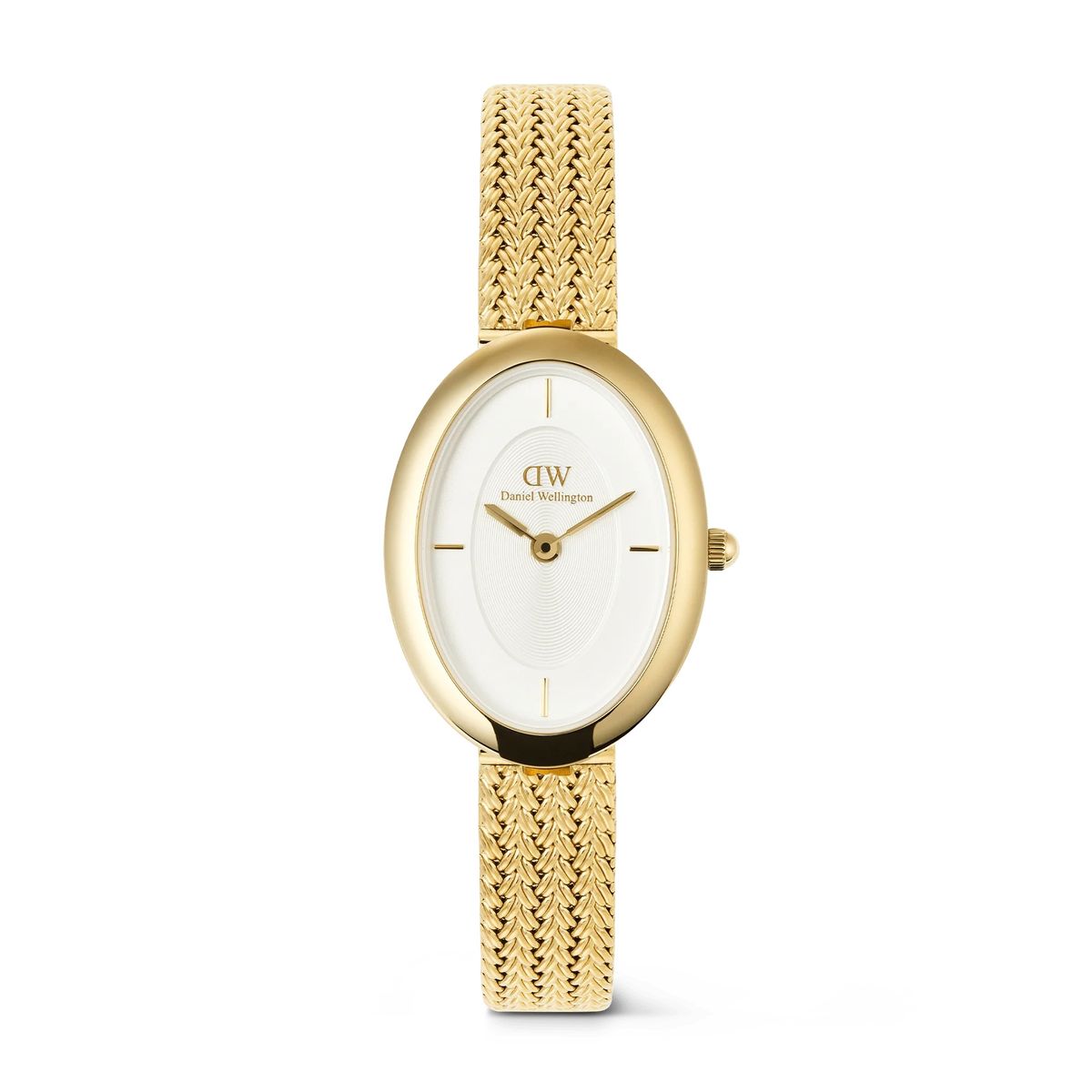 Reloj Daniel Wellington Juliette Braided Mesh White Sunray Gold