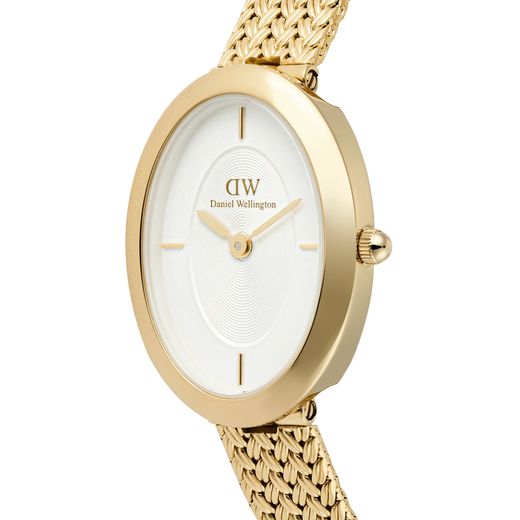 Reloj Daniel Wellington Juliette Braided Mesh White Sunray Gold