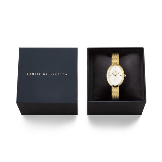 Reloj Daniel Wellington Juliette Braided Mesh White Sunray Gold