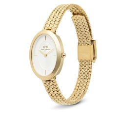 Reloj Daniel Wellington Juliette Braided Mesh White Sunray Gold
