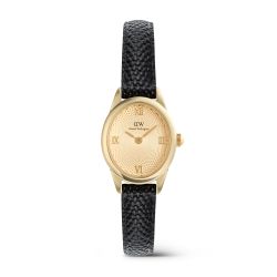 Reloj Daniel Wellington Ophelia Mini Black Lizard Unitone Guilloché Gold