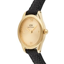 Reloj Daniel Wellington Ophelia Mini Black Lizard Unitone Guilloché Gold