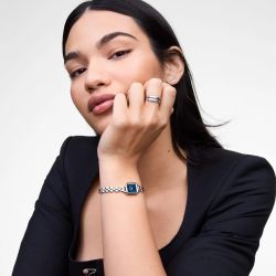 Relógio Daniel Wellington Quadro Mini Arch 3-link Arctic Sunray Silver