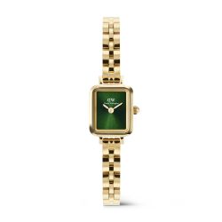 Reloj Daniel Wellington Quadro Mini Arch 3-link Emerald Sunray Gold
