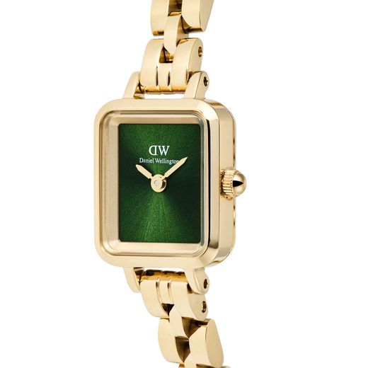 Reloj Daniel Wellington Quadro Mini Arch 3-link Emerald Sunray Gold