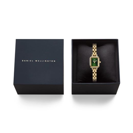 Reloj Daniel Wellington Quadro Mini Arch 3-link Emerald Sunray Gold