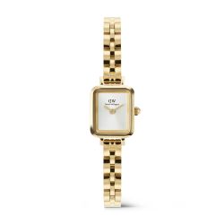 Reloj Daniel Wellington Quadro Mini Arch 3-link White Sunray Gold