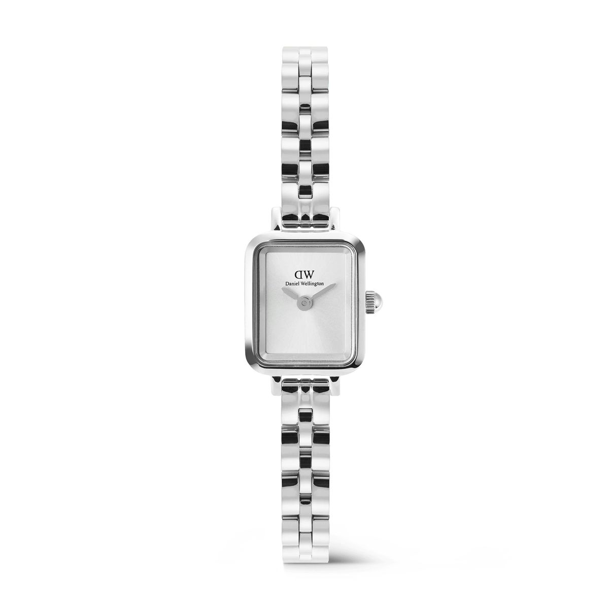 Reloj Daniel Wellington Quadro Mini Arch 3-link White Sunray Silver