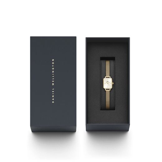 Reloj Daniel Wellington Quadro Mini Evergold Champagne