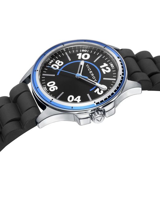 Stahluhr mit Zifferblatt und schwarzem Armband, mit Lautsprecher als Geschenk