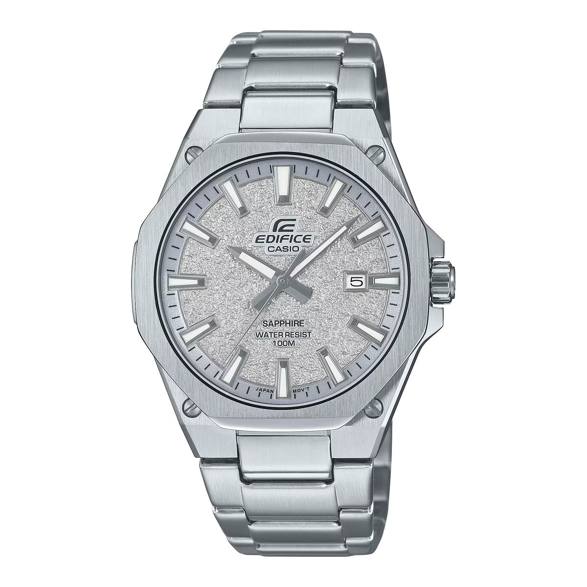 Reloj de hombre Casio Edifice EFR-S108DE con cristal de zafiro y esfera gris texturizada
