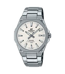 Reloj de hombre Casio Edifice en acero con cristal de zafiro y esfera blanca