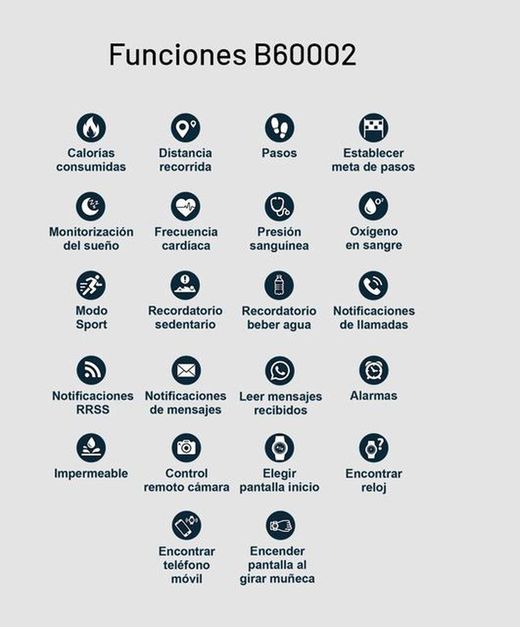 Reloj deportivo Smartwatch Marea negro