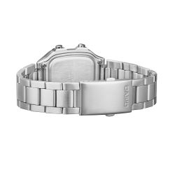 Montre numérique Casio avec heure universelle et bracelet en acier