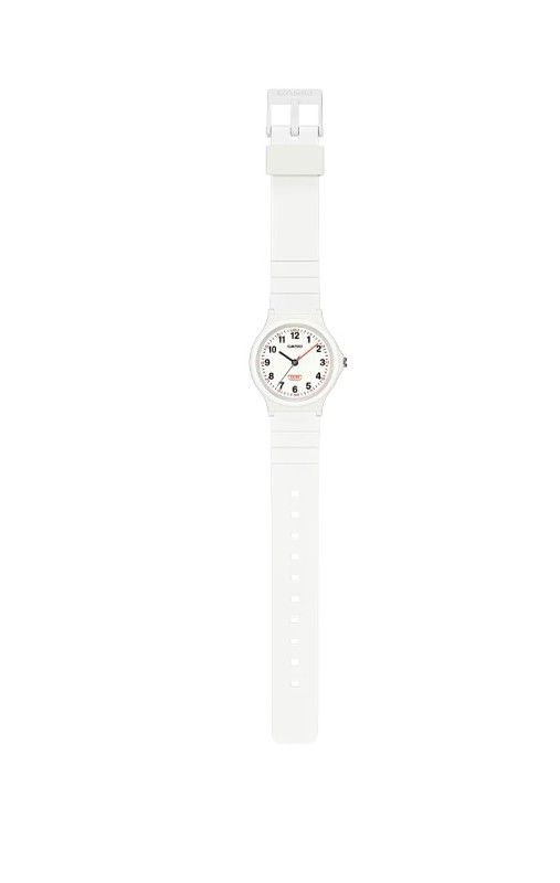 Reloj Casio LQ-24 color blanco con detalles rojos