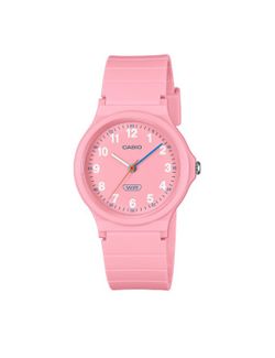 Reloj Casio LQ-24 color rosa con detalles azules