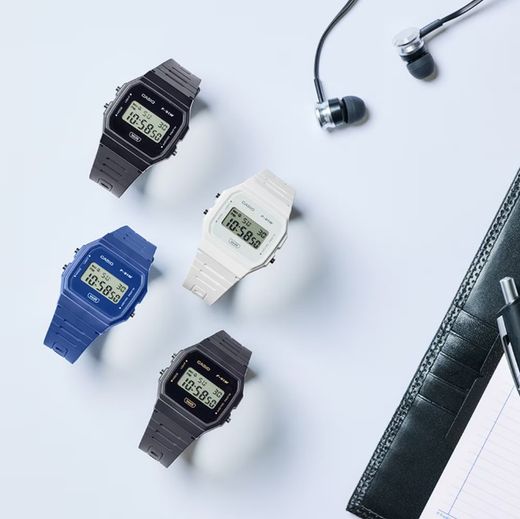 Reloj digital Casio Unisex F-91 color azul electrico