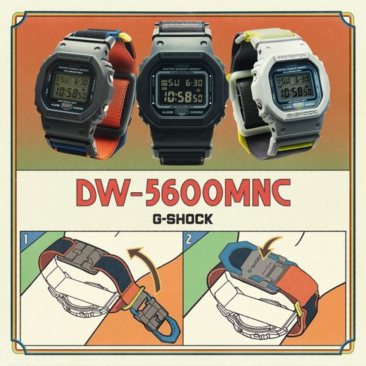 Reloj digital G-Shock DW-5600 FIDLOCK Orange