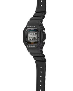 Relógio digital G-Shock DW-5600 resistente a choques na cor preta
