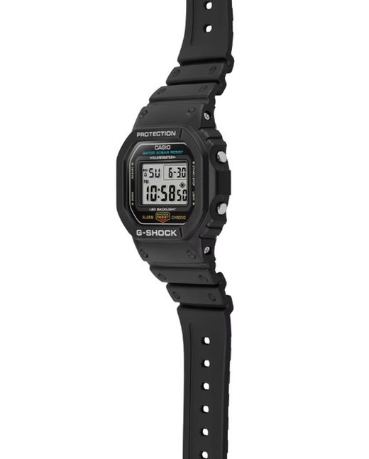 Relógio digital G-Shock DW-5600 resistente a choques na cor preta