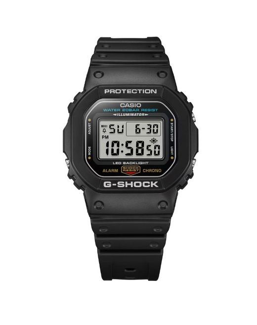 Relógio digital G-Shock DW-5600 resistente a choques na cor preta