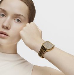 Reloj Digital Tous D-Bear leds circonitas Gold