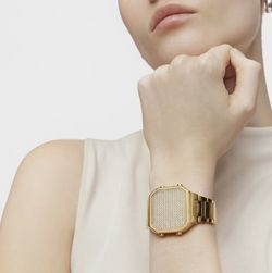 Reloj Digital Tous D-Bear leds circonitas Gold