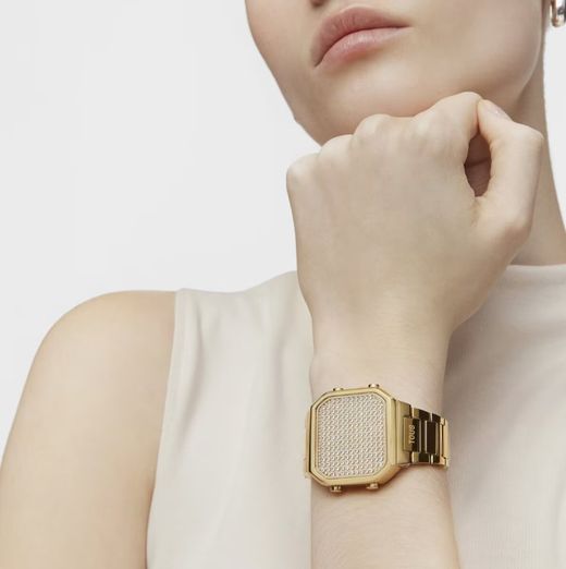 Reloj Digital Tous D-Bear leds circonitas Gold
