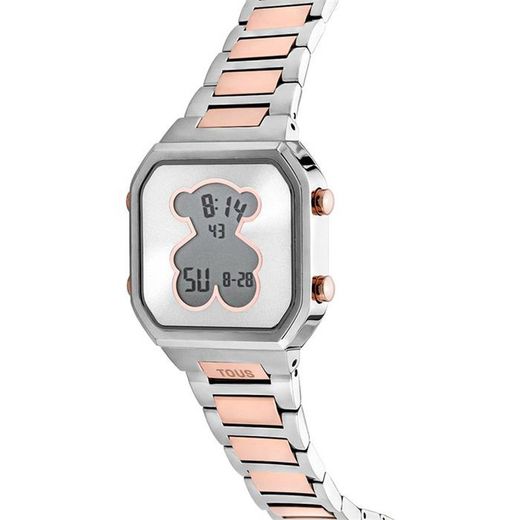 Reloj Digital Tous D-Bear Silver & Rose