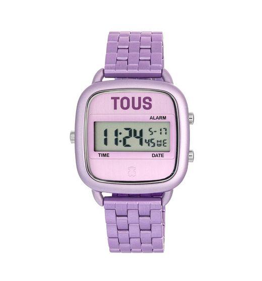 Reloj Digital Tous D-Logo de Aluminio color malva