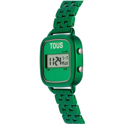 Reloj Digital Tous D-Logo de Aluminio color verde