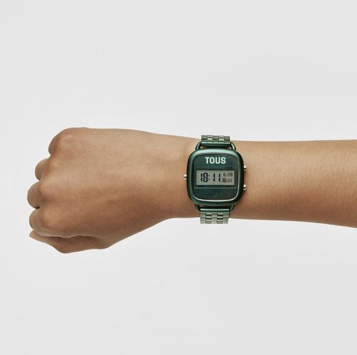 Reloj Digital Tous D-Logo de Aluminio color verde