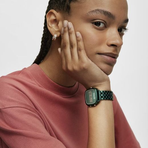 Reloj Digital Tous D-Logo de Aluminio color verde