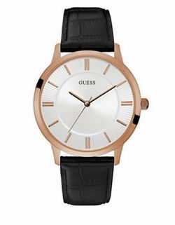 Reloj guess gents  hombre pvd- chapado  3 agujas piel