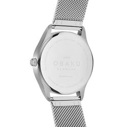 Reloj hombre acero con esterilla y esfera azul