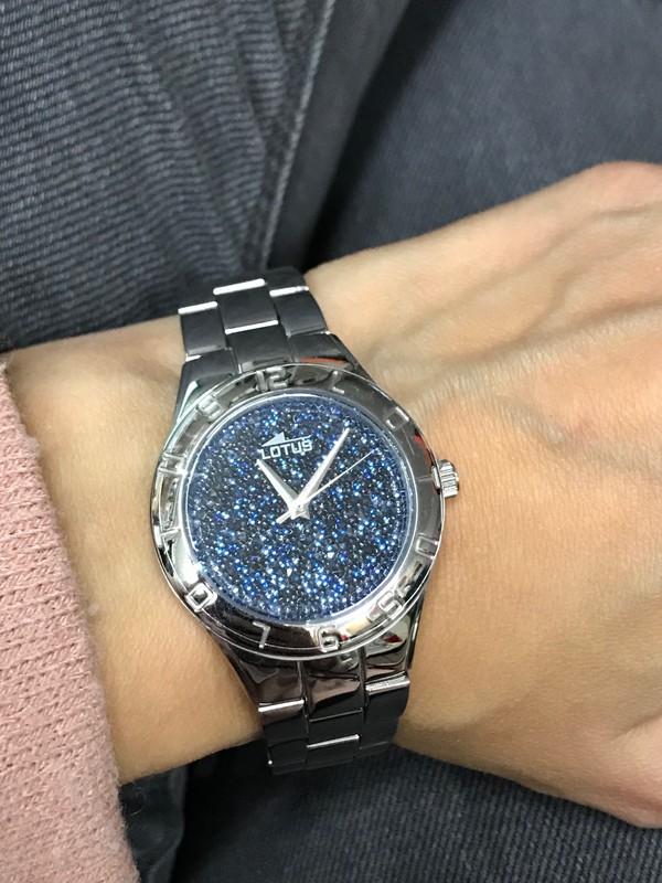 Reloj Mujer Azul Lotus Brillante - Joyería Muíños
