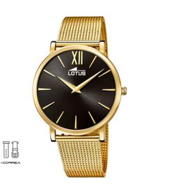 Reloj Lotus para mujer Minimalist dorado con doble correa 18729/2