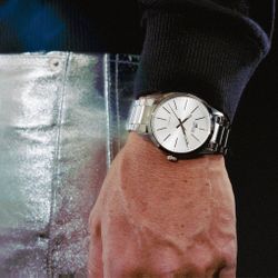 Lotus Uhr wasserdicht 50 Meter Herren Stahl 3 Zeiger Leder