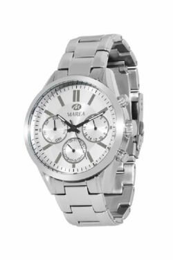 Reloj marea de hombre multifunción en acero y metal